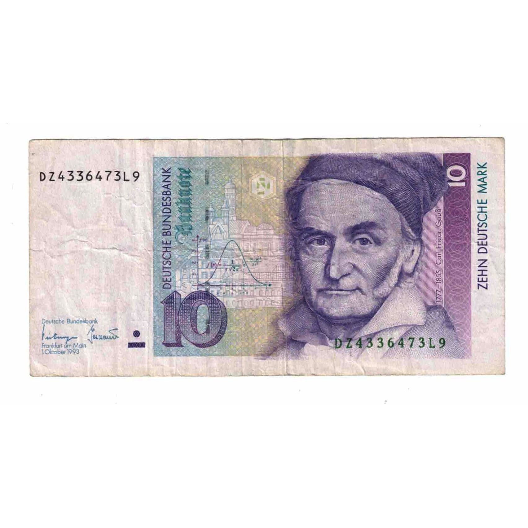Banknote, GERMANY - FEDERAL REPUBLIC, 10 Deutsche Mark, 1993, 1993-10-01