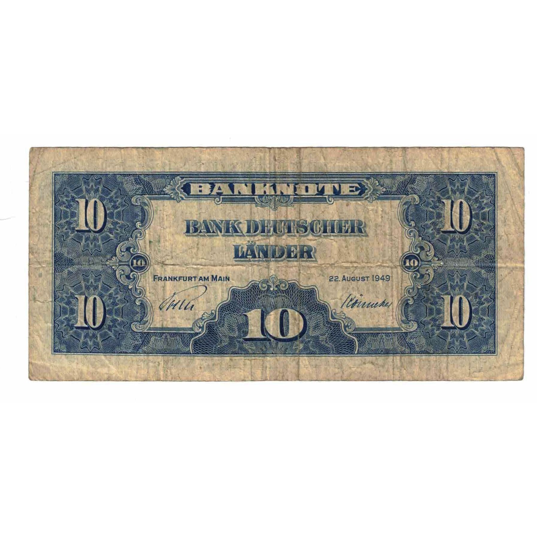 Banknote, GERMANY - FEDERAL REPUBLIC, 10 Deutsche Mark, 1949, 1949-08-22