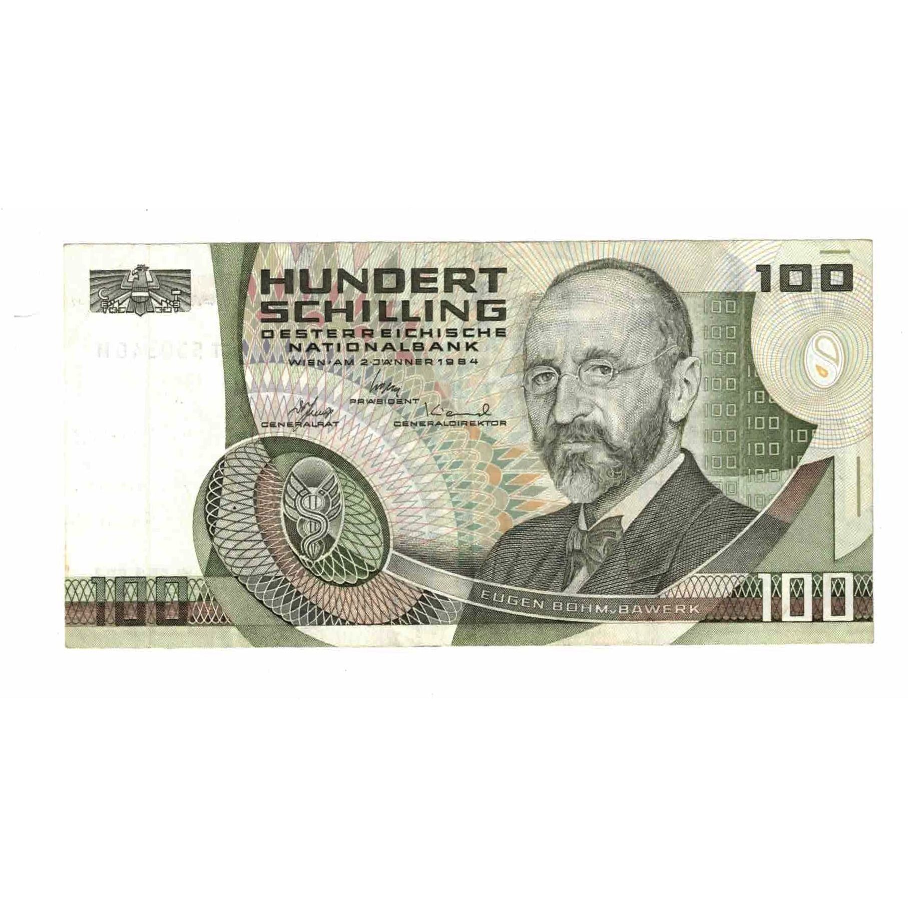 Banknote, Austria, 100 Schilling, 1984, 1984-01-02, KM:150, AU(50-53)