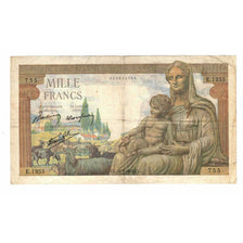 France, 1000 Francs, Déesse Déméter, 1942, E.1355, VF(20-25), Fayette:40.07