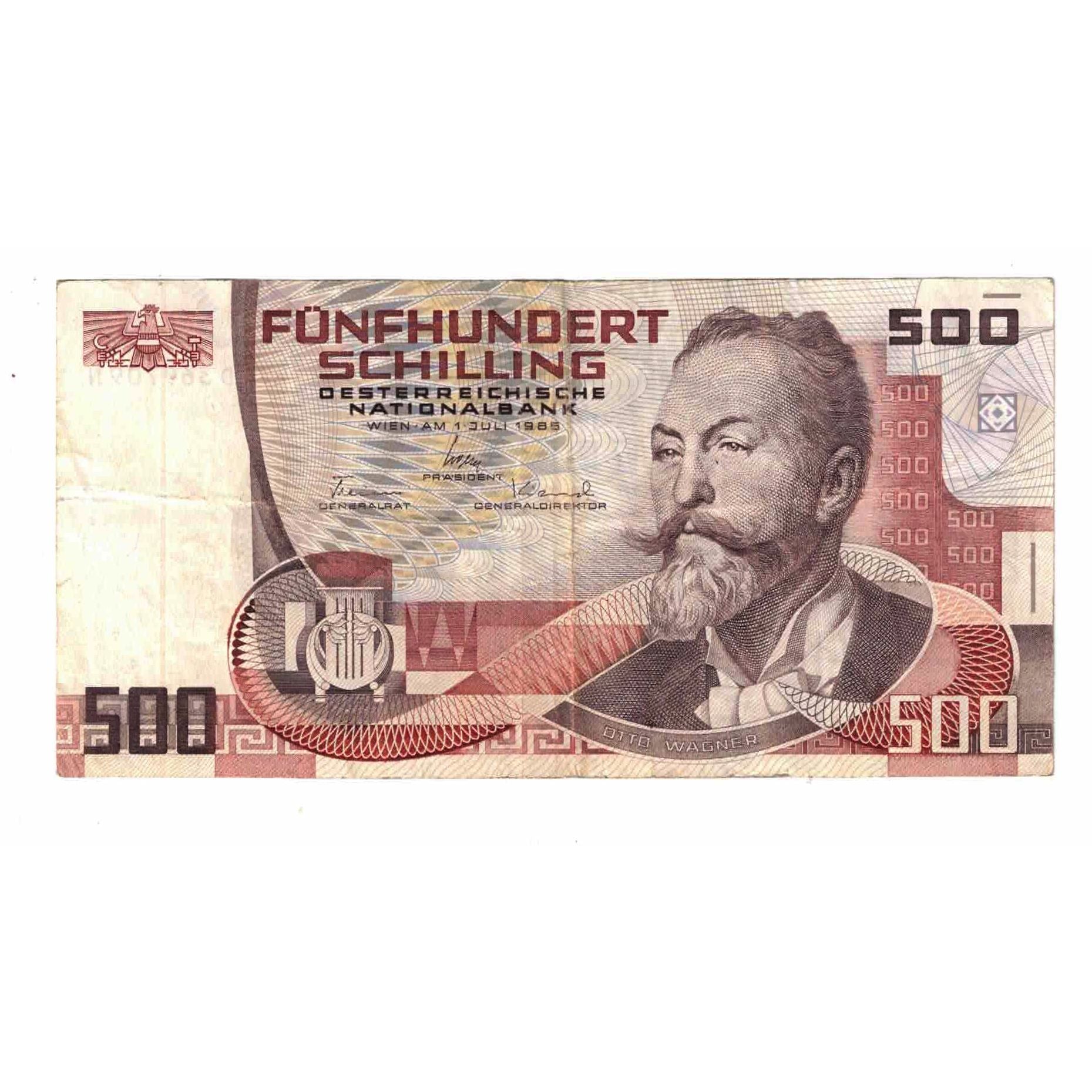 Banknote, Austria, 500 Schilling, 1985, 1985-07-01, KM:151, VF(30-35)