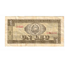 Banknote, Romania, 1 Leu, Undated (1966), KM:91a, VF(20-25)