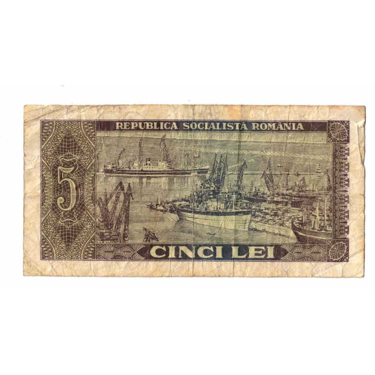 Banknote, Romania, 5 Lei, Undated (1966), KM:93a, VF(20-25)