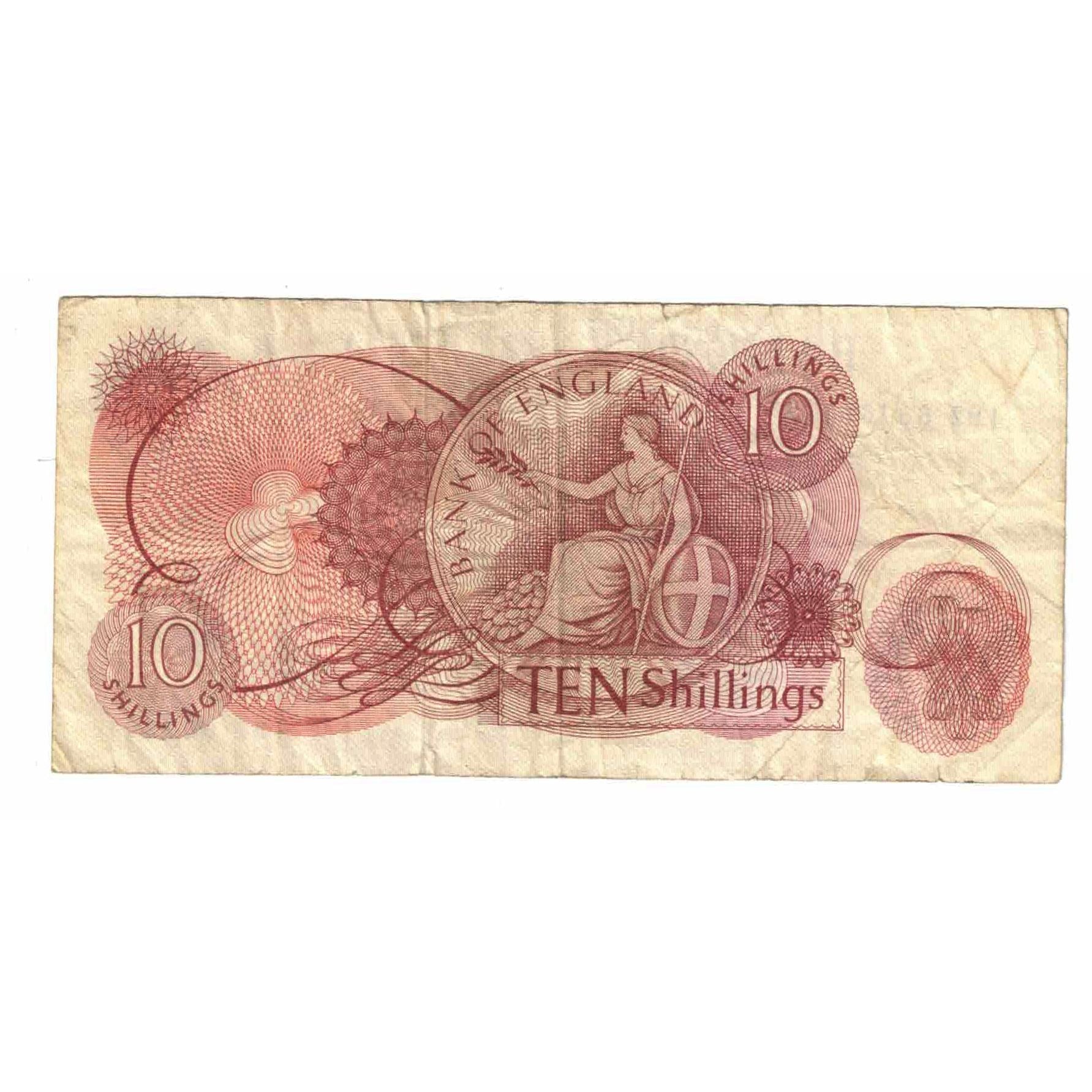 Banknote, Great Britain, 10 Shillings, 1966-1970, KM:373c, VF(20-25)