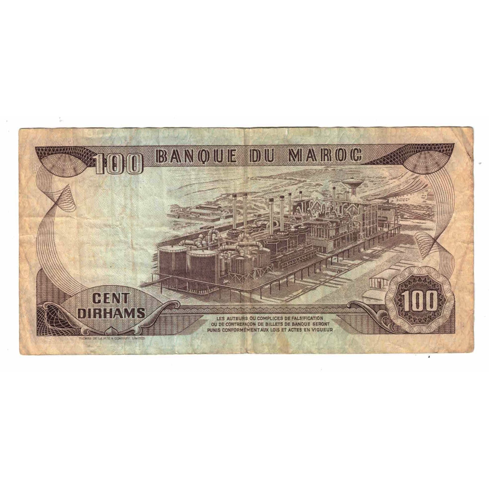 Banconote, Marocco, 100 Dirhams, 1970, KM:59a, MB