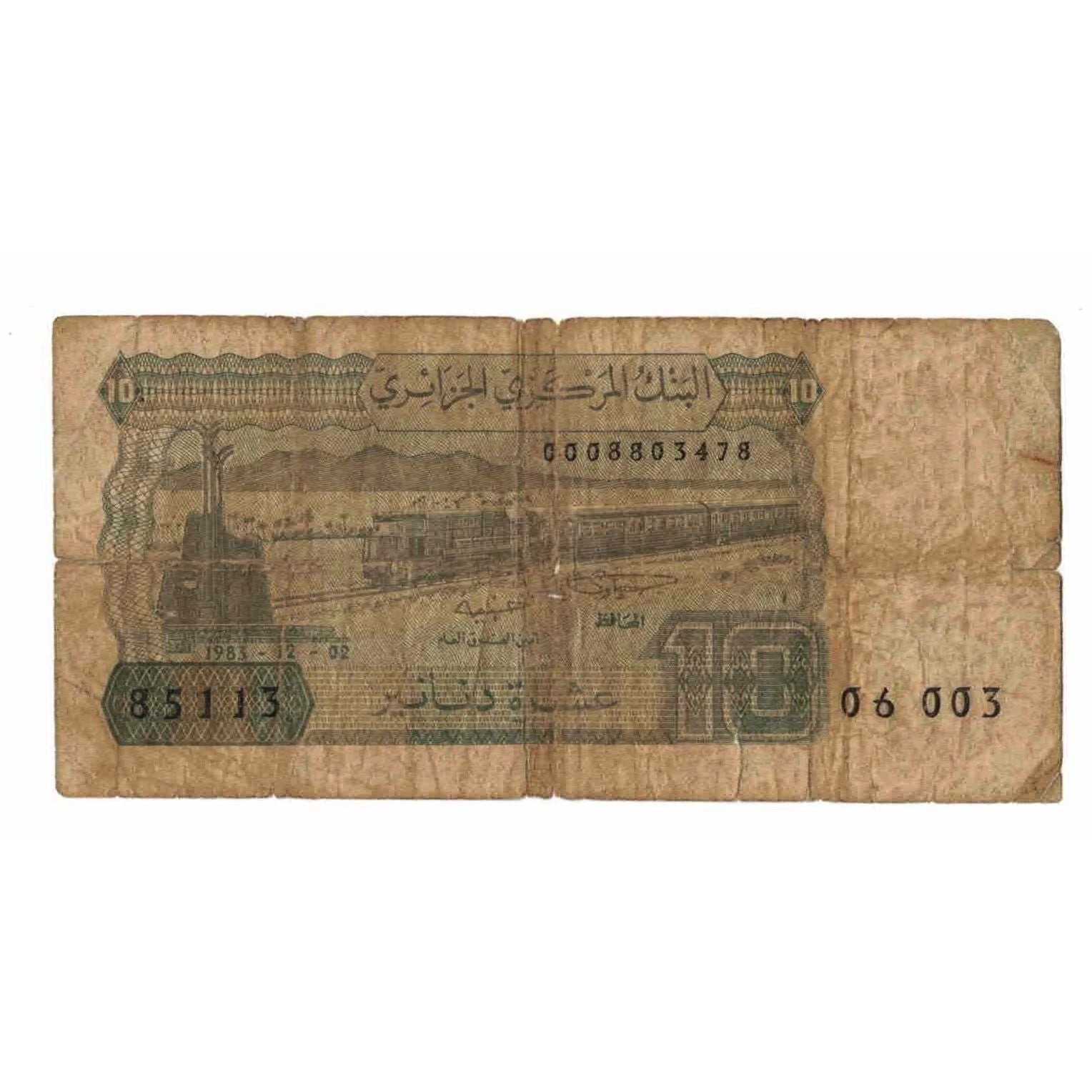 Banknote, Algeria, 10 Dinars, 1983, 1983-12-02, KM:132a, VG(8-10)