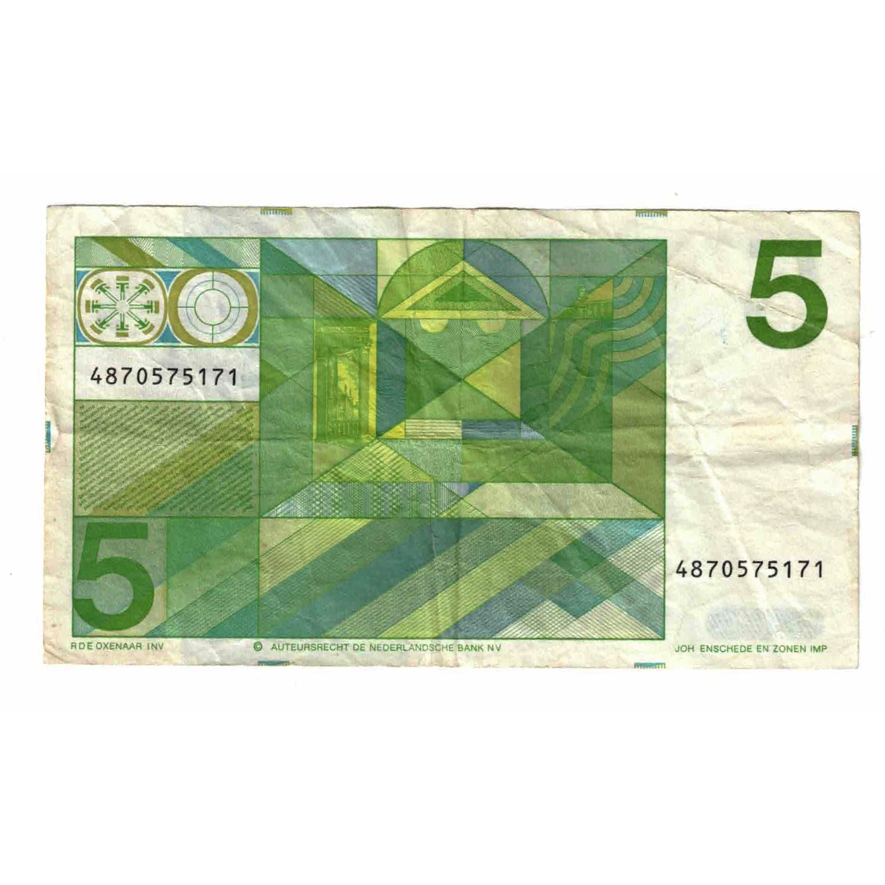 Banknote, Netherlands, 5 Gulden, 1973, 1973-03-28, KM:95a, VF(20-25)