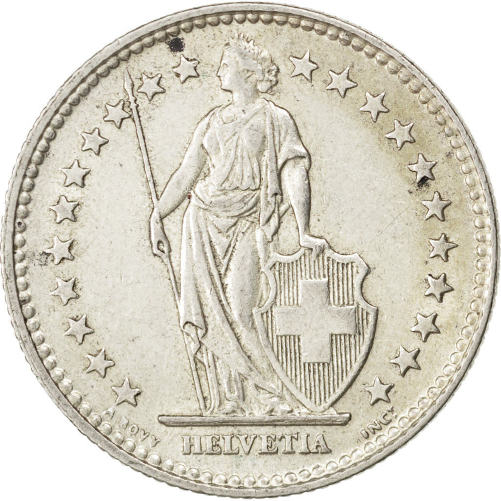 Coin, Switzerland, 2 Francs, 1940, Bern, AU(55-58), Silver, KM:21