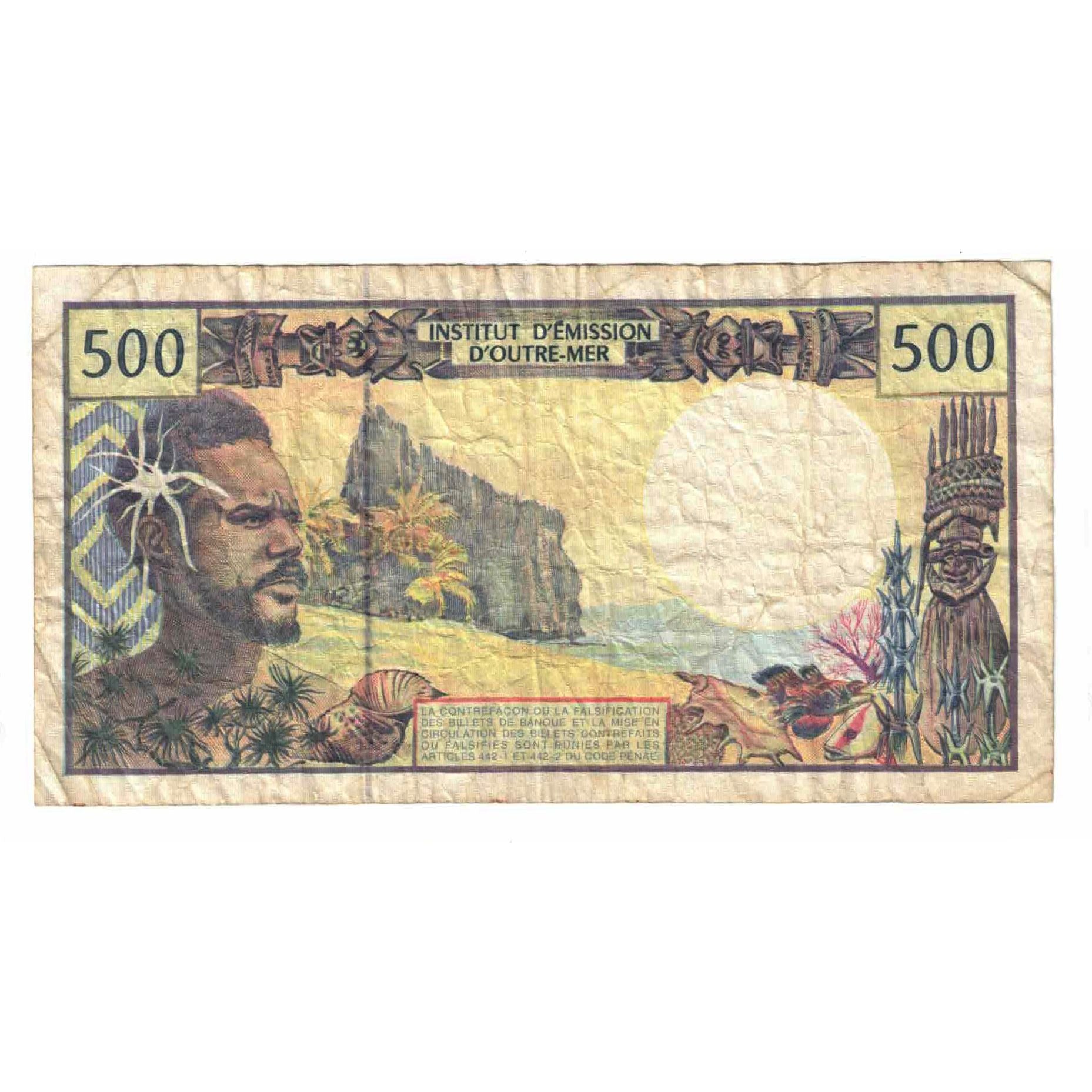 Banknote, French Pacific Territories, 500 Francs, KM:1b, VF(20-25)