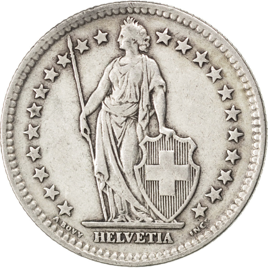Coin, Switzerland, 2 Francs, 1944, Bern, EF(40-45), Silver, KM:21