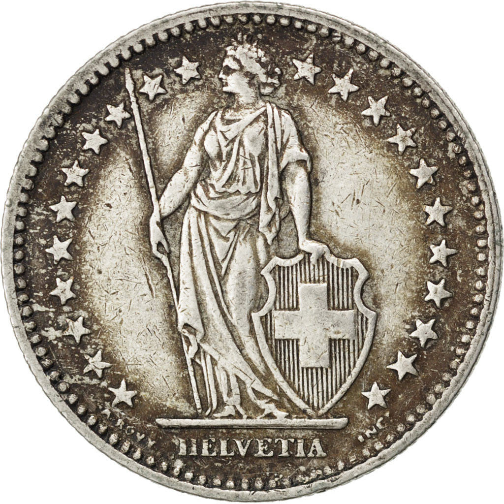 Coin, Switzerland, 2 Francs, 1945, Bern, AU(50-53), Silver, KM:21