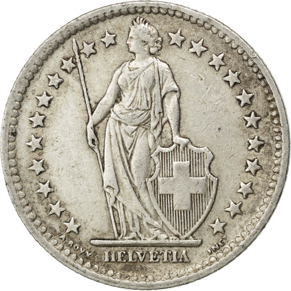 Coin, Switzerland, 2 Francs, 1946, Bern, AU(50-53), Silver, KM:21