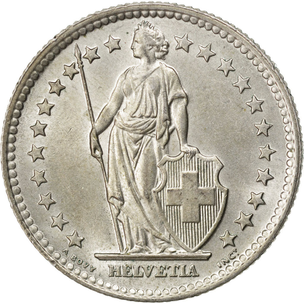 SWITZERLAND, 2 Francs, 1963, Bern, KM #21, MS(63), Silver, 27.4, 10.07