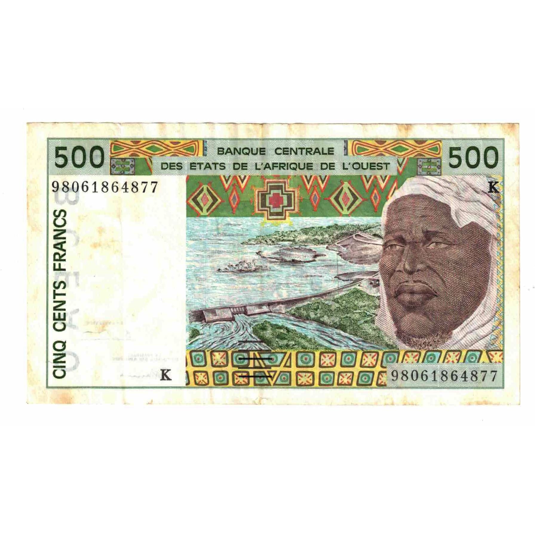 Banknote, West African States, 500 Francs, 1998, KM:710Ki, VF(30-35)