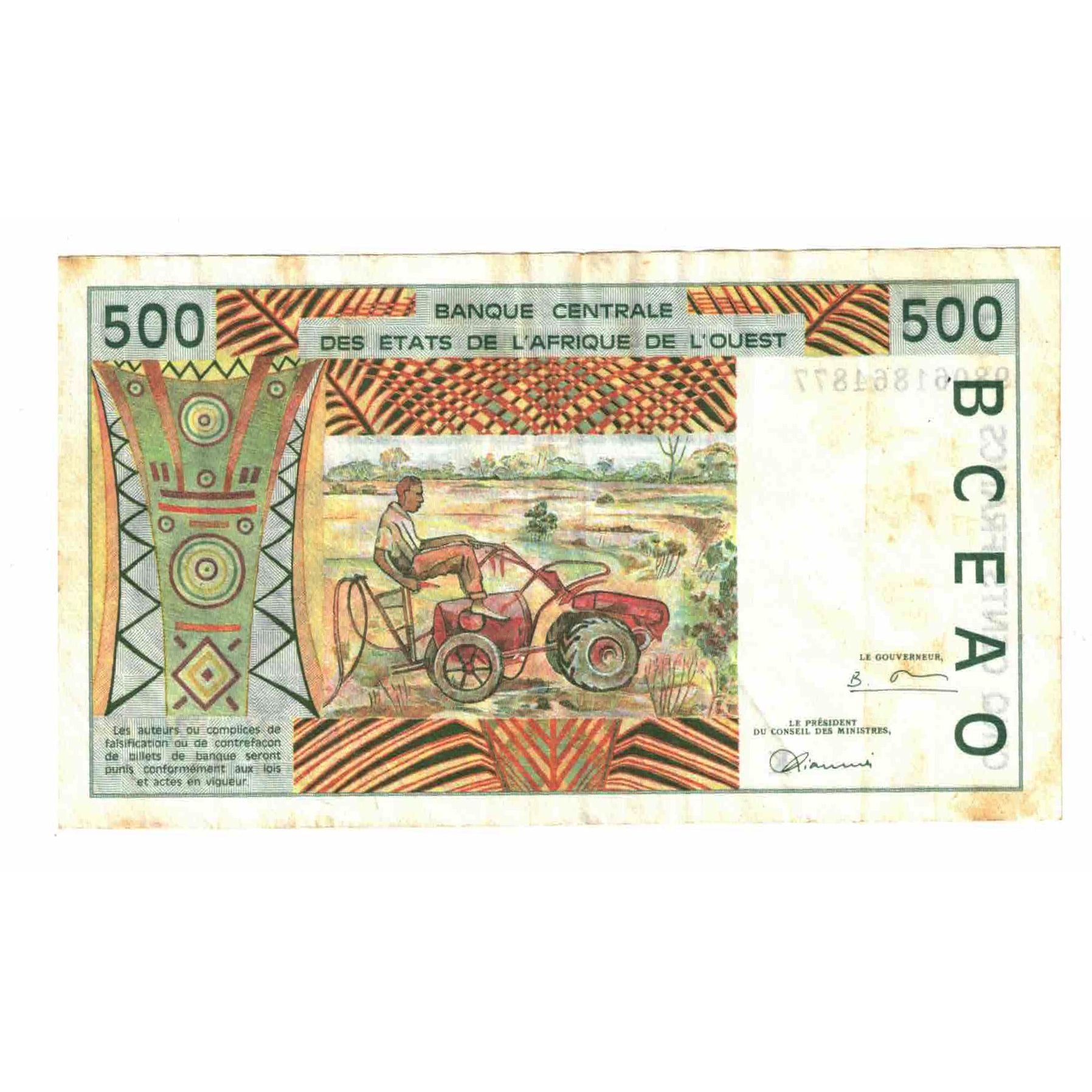 Banknote, West African States, 500 Francs, 1998, KM:710Ki, VF(30-35)