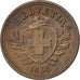 SWITZERLAND, Rappen, 1868, Bern, KM #3.1, AU(55-58), Bronze, 1.44
