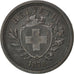 Munten, Zwitserland, Rappen, 1878, Bern, ZF+, Bronze, KM:3.1