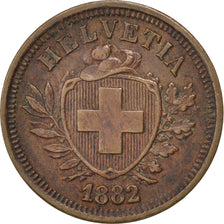 Munten, Zwitserland, Rappen, 1882, Bern, ZF+, Bronze, KM:3.1