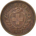 Coin, Switzerland, Rappen, 1882, Bern, AU(50-53), Bronze, KM:3.1