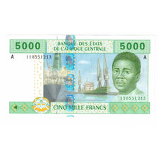 Banknote, Central African States, 5000 Francs, 2002, 2002, KM:409A, UNC(65-70)