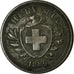 Munten, Zwitserland, Rappen, 1889, Bern, ZF, Bronze, KM:3.1