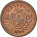 SWITZERLAND, Rappen, 1894, Bern, KM #3.1, MS(63), Bronze, 1.51