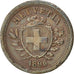 SWITZERLAND, Rappen, 1895, Bern, KM #3.1, EF(40-45), Bronze, 1.49