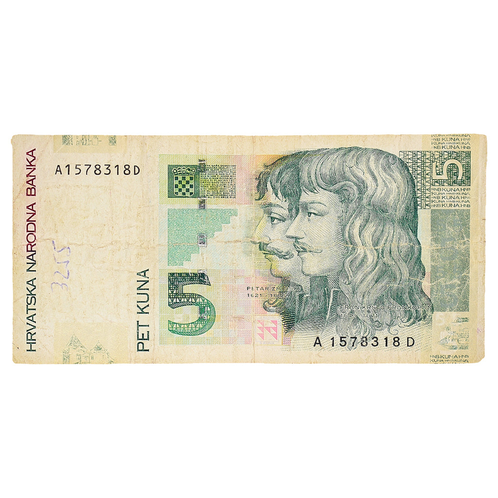 Banknote, Croatia, 5 Kuna, 2001, 2001-03-07, KM:37, VF(20-25)
