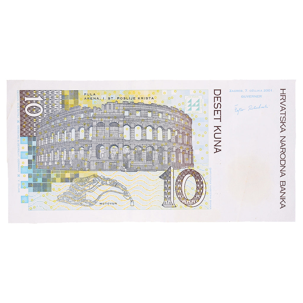 Banknote, Croatia, 10 Kuna, 2001, 2001-03-07, KM:38, AU(55-58)