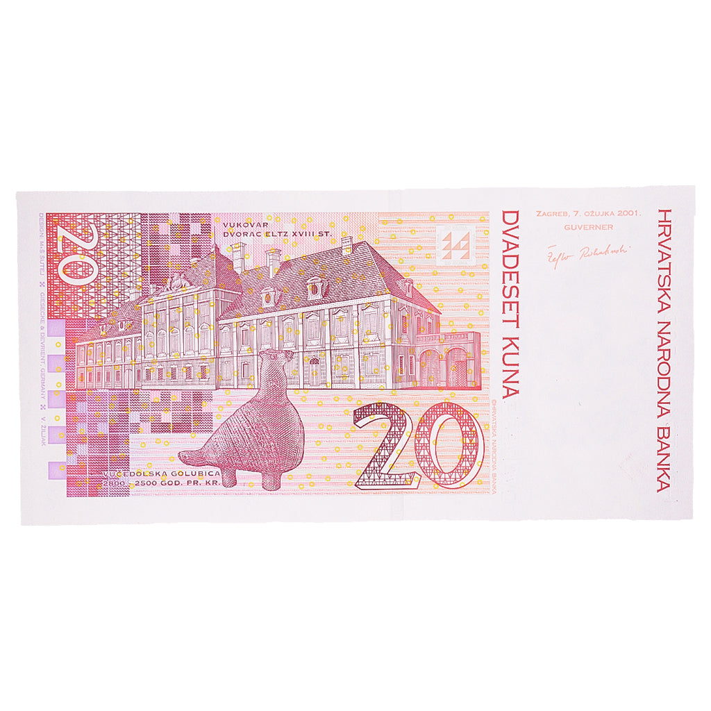Billet, Croatie, 20 Kuna, 2001-03-07, KM:39, NEUF