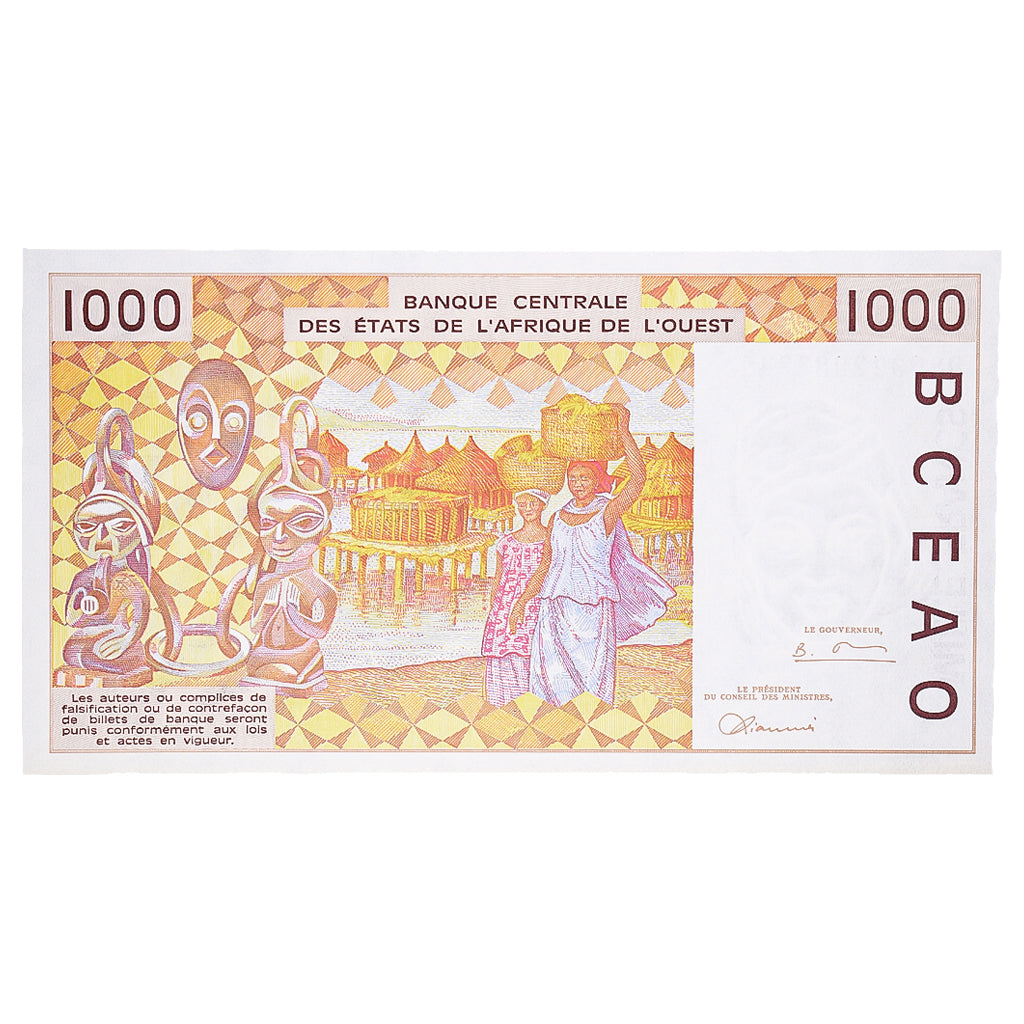 Banknote, West African States, 1000 Francs, 1998, KM:111Ah, UNC(65-70)