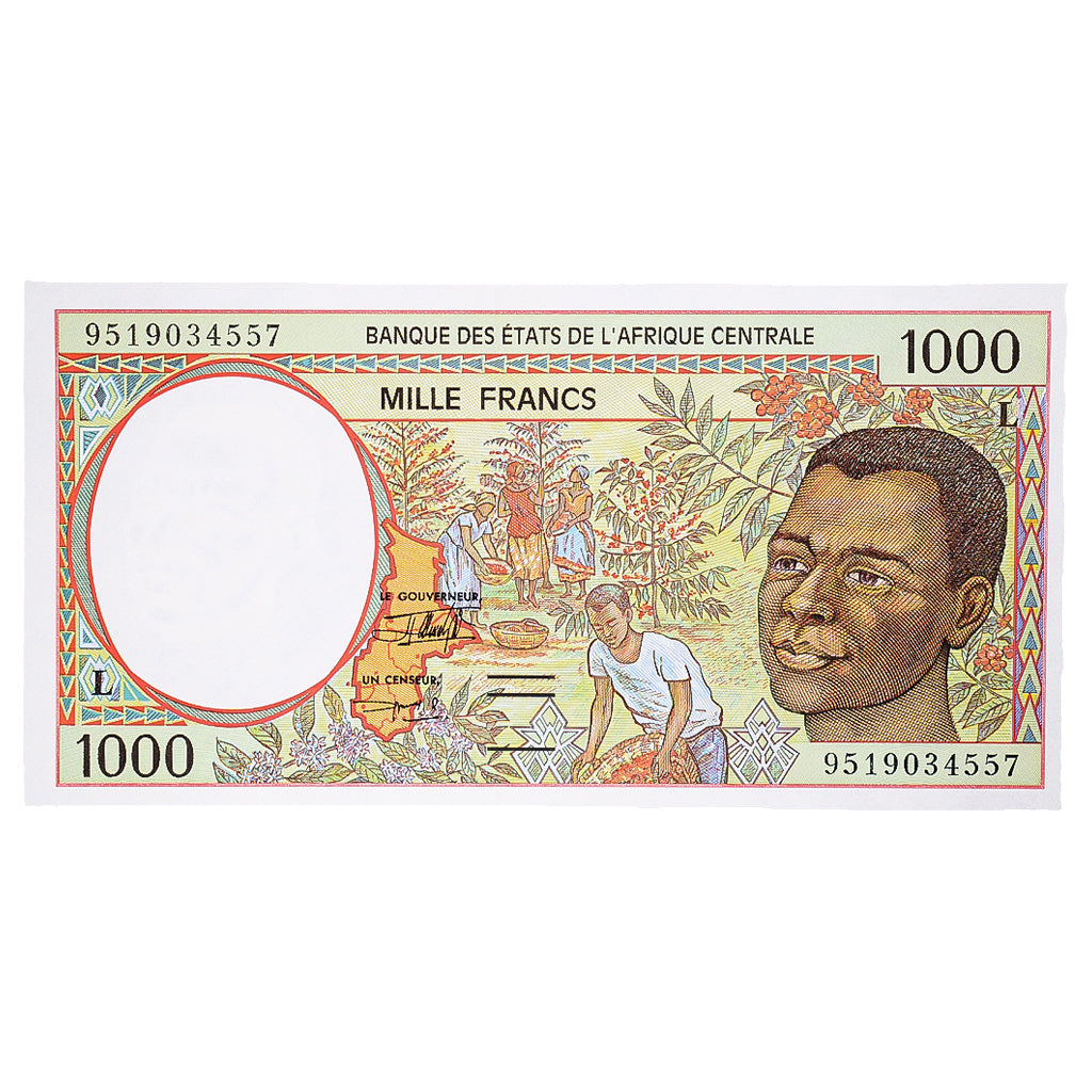 Banknote, Central African States, 1000 Francs, 1995, KM:402Lc, UNC(65-70)