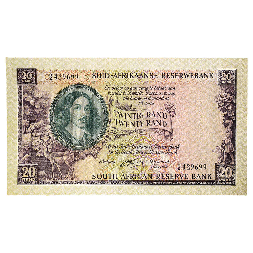 Banknote, South Africa, 20 Rand, Undated (1962), KM:108a, UNC(63)