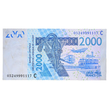 Banknote, West African States, 2000 Francs, 2005, KM:316Cc, VF(20-25)