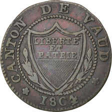 SWISS CANTONS, 1/2 Batzen-5 Rappen, 1804, KM #6, VF(30-35), Billon, 1.83