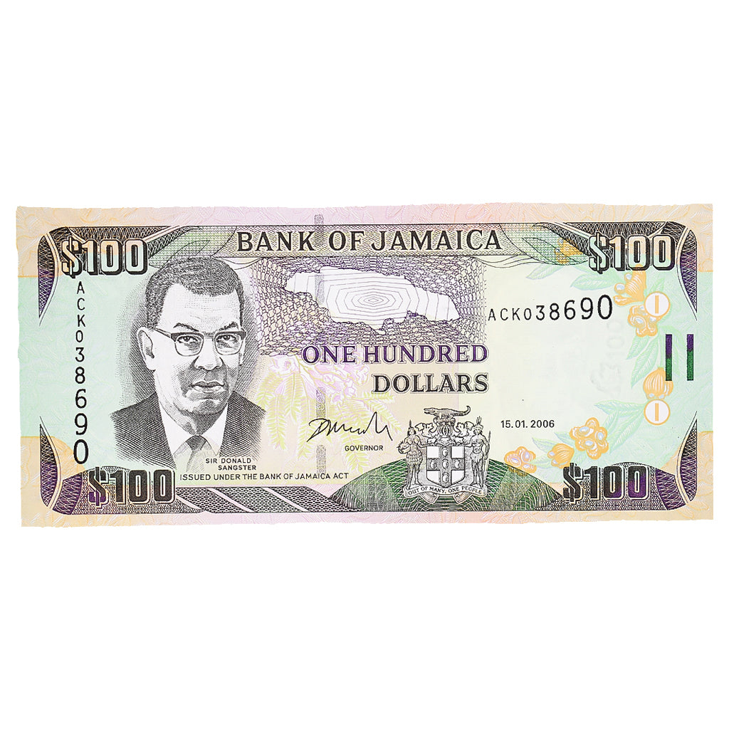 Banknote, Jamaica, 100 Dollars, 2006, KM:84b, UNC(65-70)