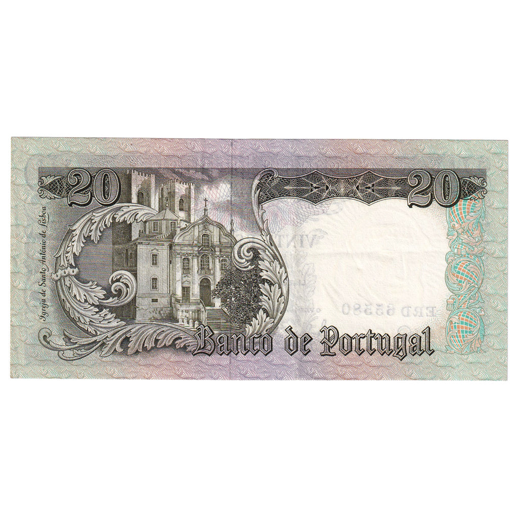Banknote, Portugal, 20 Escudos, 1964, 1964-05-26, KM:167b, EF(40-45)