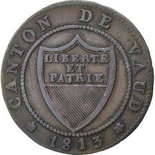 SWISS CANTONS, 1/2 Batzen-5 Rappen, 1813, KM #6, EF(40-45), Billon, 1.81