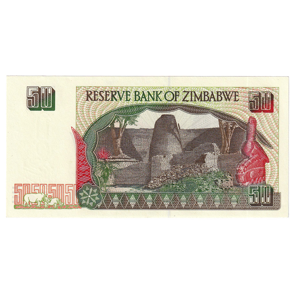 Banknote, Zimbabwe, 50 Dollars, 1994, 1994, KM:8a, UNC(65-70)