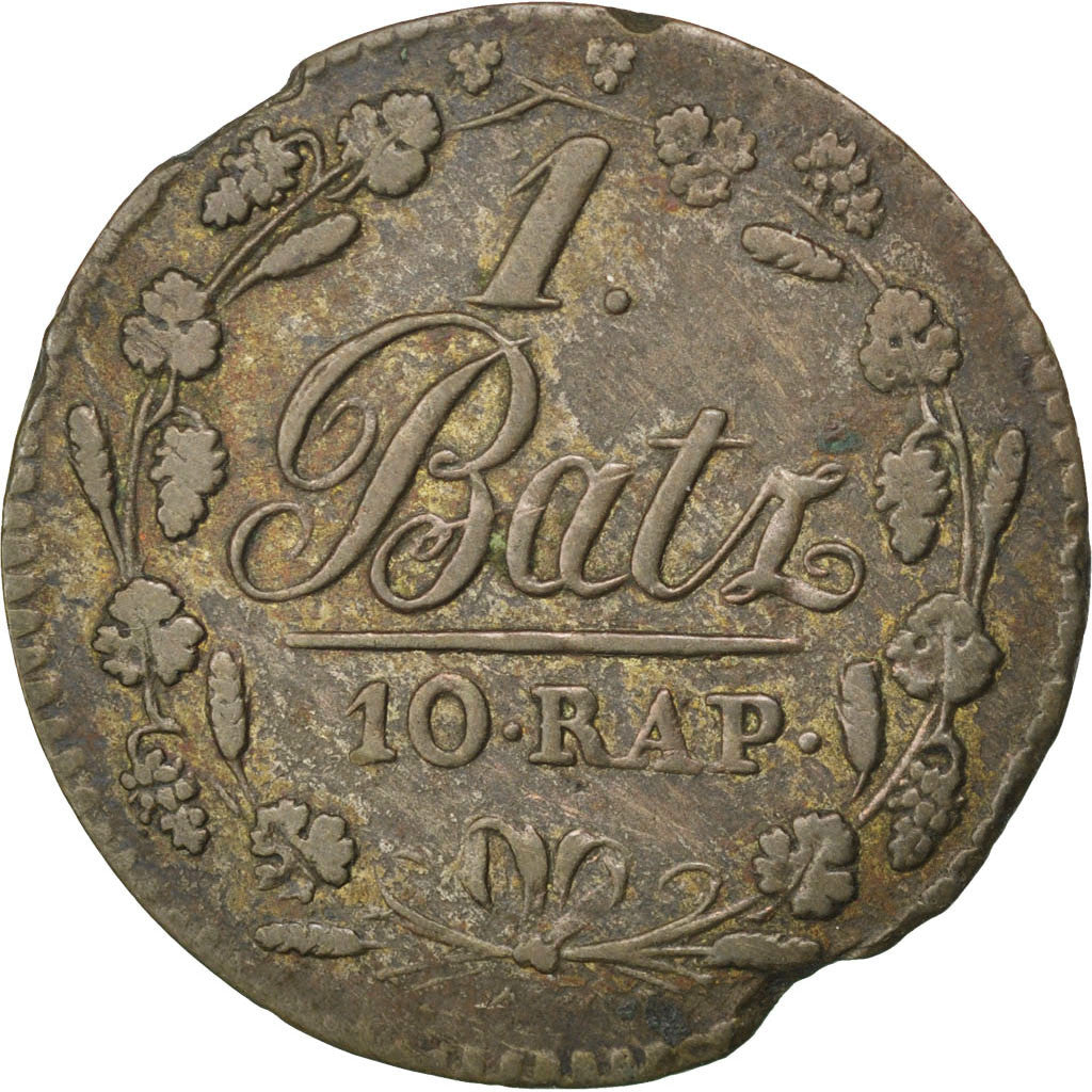 Coin, SWISS CANTONS, VAUD, Batzen-10 Rappen, 1819, EF(40-45), Billon, KM:8