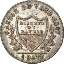 SWISS CANTONS, Batzen-10 Rappen, 1827, KM #20, AU(50-53), Billon, 2.42