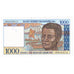 Banknote, Madagascar, 1000 Francs = 200 Ariary, 1996-2004, KM:76b, UNC(65-70)