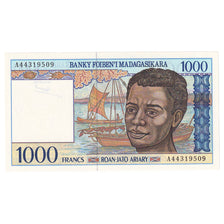 Banknote, Madagascar, 1000 Francs = 200 Ariary, 1994-1996, KM:76a, UNC(65-70)