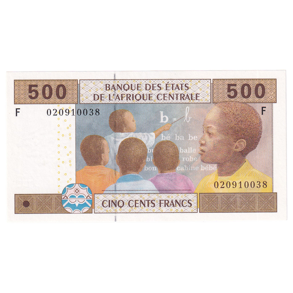 Banknote, Central African States, 500 Francs, 2002, 2002, KM:506F, UNC(65-70)