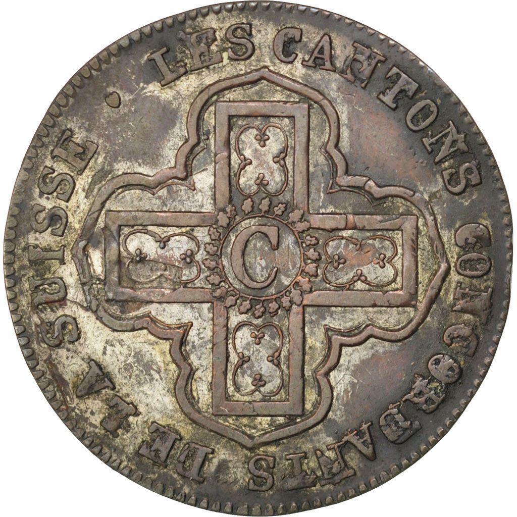 Münze, SWISS CANTONS, VAUD, Batzen-10 Rappen, 1829, SS+, Billon, KM:20