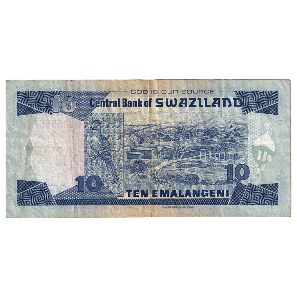 Banknote, Swaziland, 10 Emalangeni, 2004, 2004-04-01, KM:29b, VF(20-25)