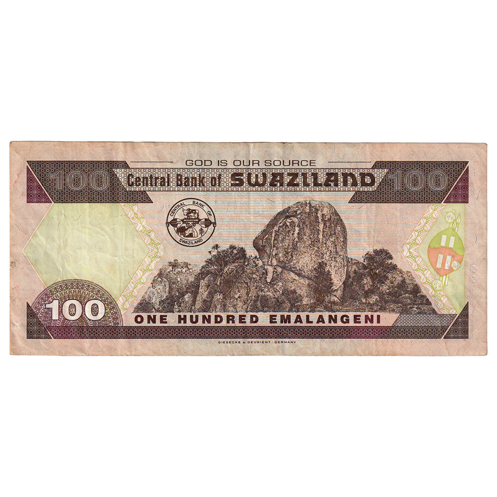 Banknote, Swaziland, 100 Emalangeni, 2001, 2001-04-01, KM:32b, UNC(65-70)