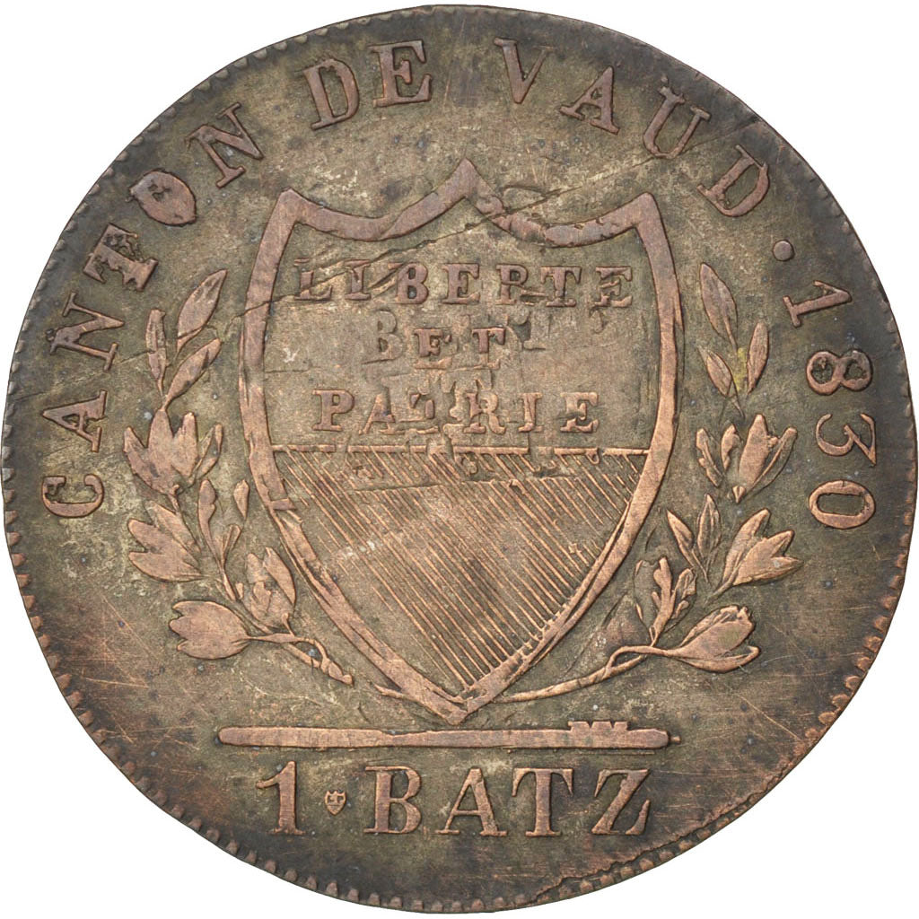 SWISS CANTONS, Batzen-10 Rappen, 1830, KM #20, EF(40-45), Billon, 2.36