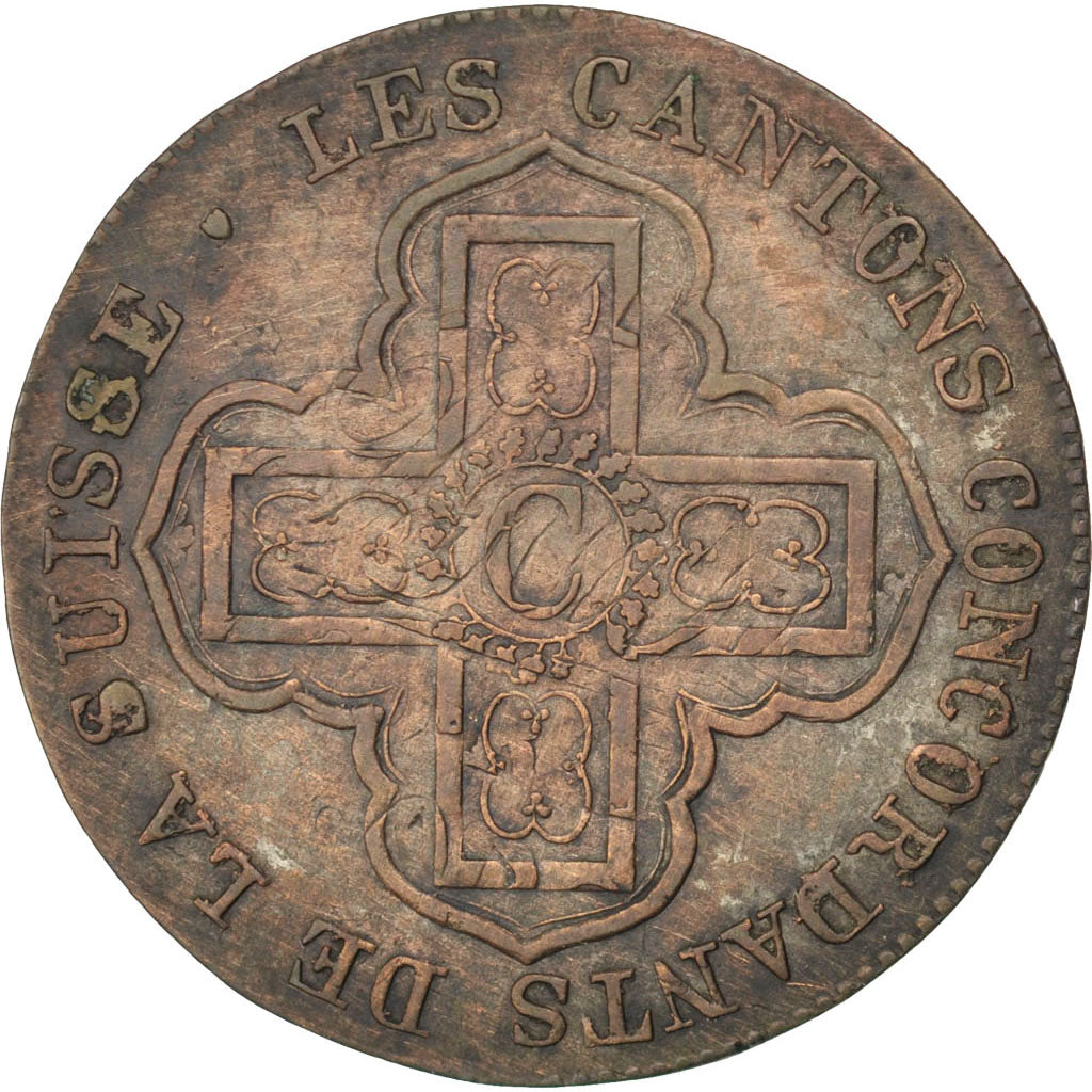 SWISS CANTONS, Batzen-10 Rappen, 1830, KM #20, EF(40-45), Billon, 2.36