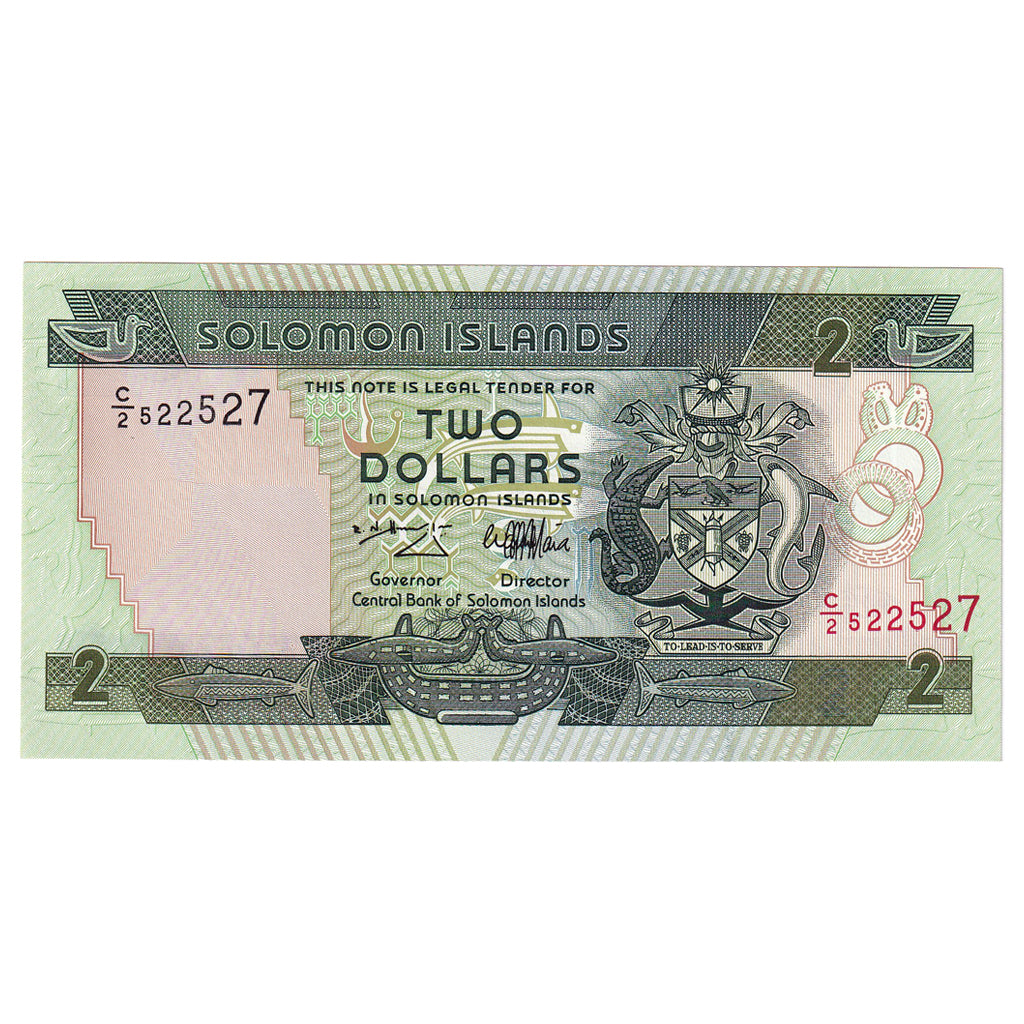 Banknote, Solomon Islands, 2 Dollars, Undated (1997), KM:18, UNC(65-70)